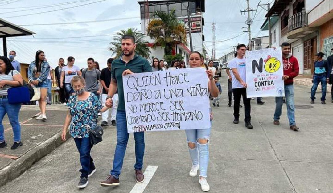 En Buenavista, Quindío marcharon contra el abuso de una menor de 13 años de edad de una comunidad indígena