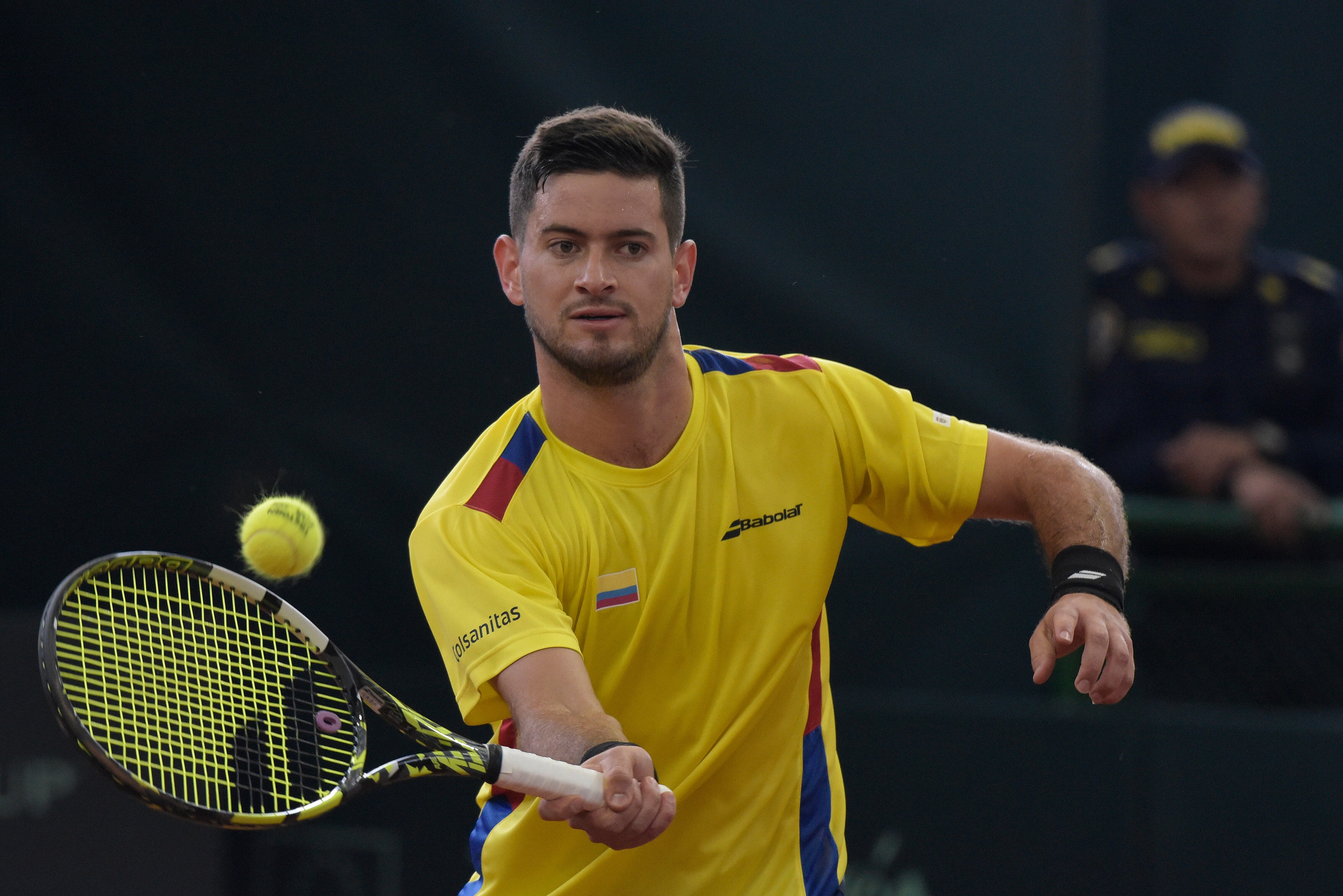 Nicolás Mejía en la Copa Davis Cup 2023 (Photo by Guillermo Legaria/Getty Images)