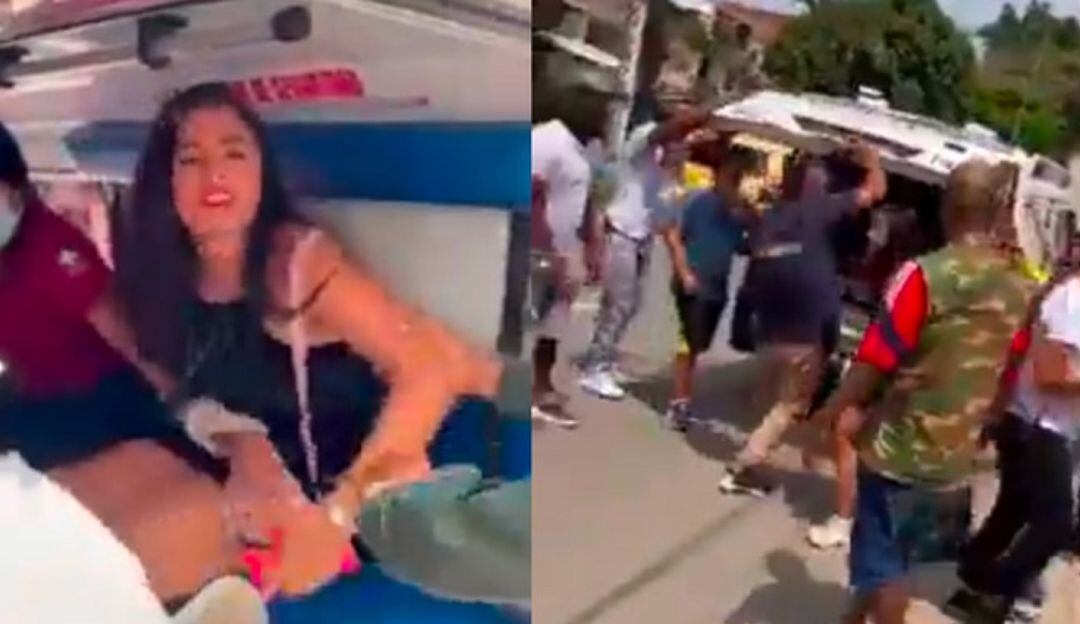 Pateó ambulancia en la que iba su novio porque no le dio clave del celular