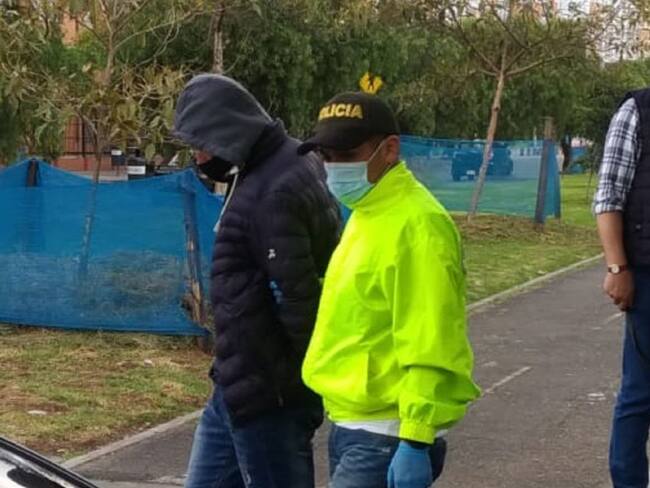 Momento de la captura de Jackson Javier Castiblanco Duran