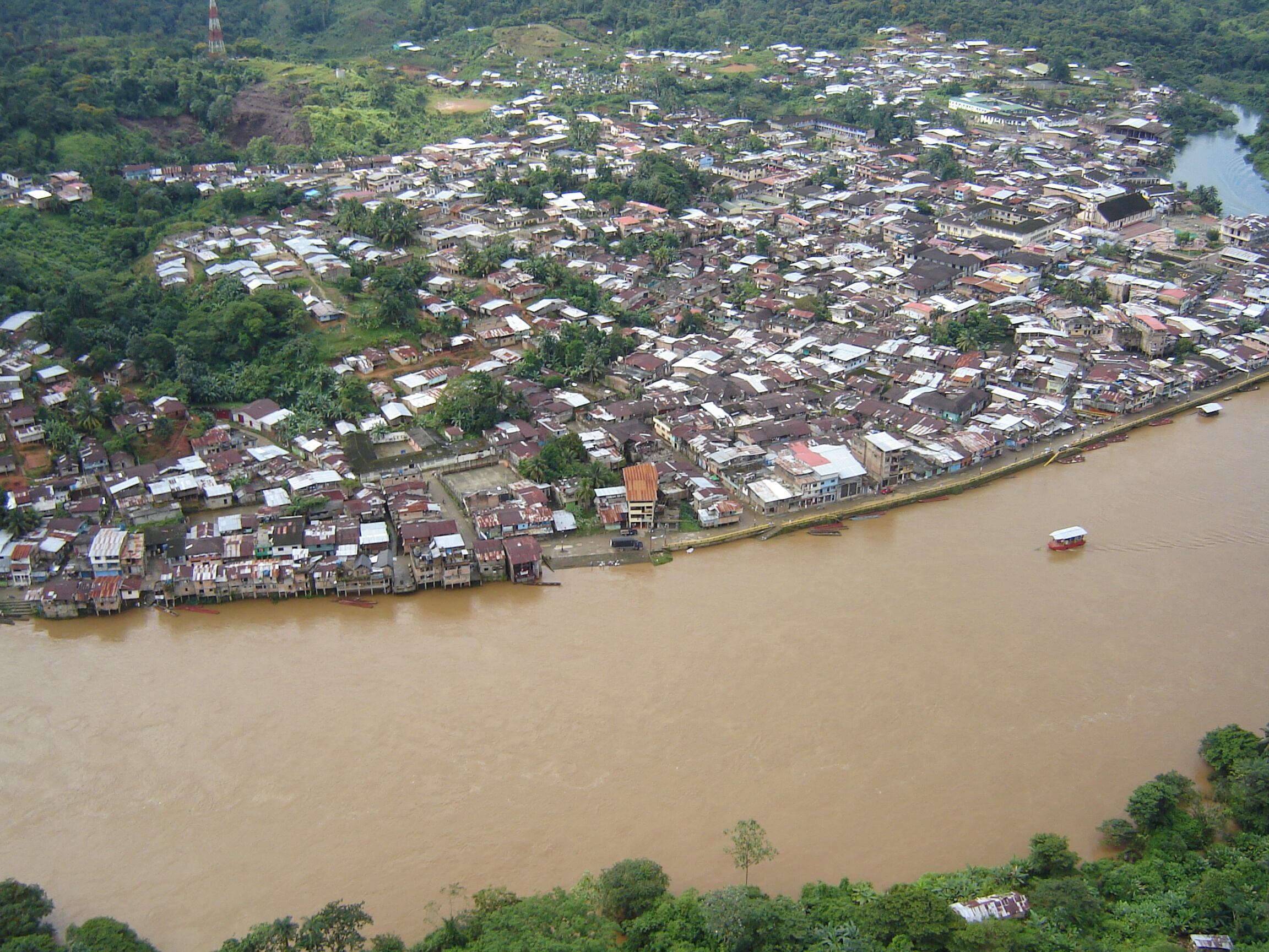 Vista aérea del municipio de Barbacoas, Nariño. Foto: (JAVIER JULES/COLPRENSA)