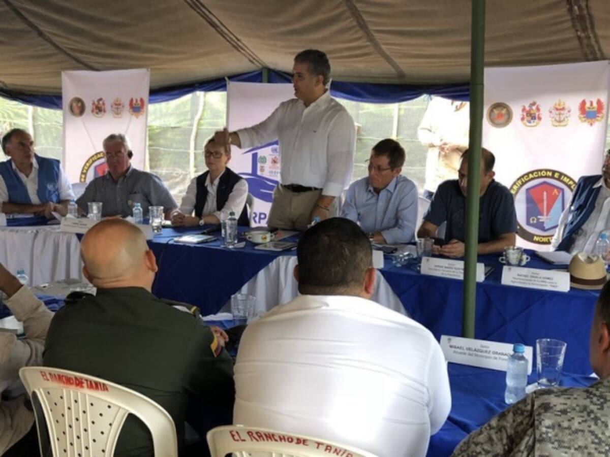 Duque visita por primera vez un Espacio Territorial de ex Farc