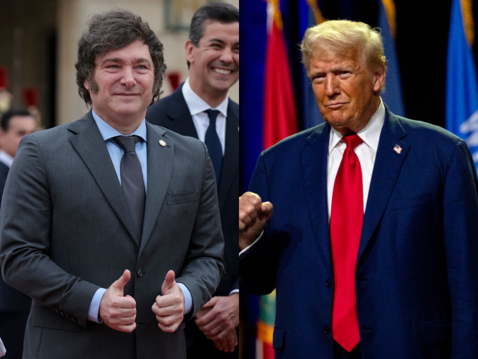 Javier Milei y Donald Trump. I Foto: Getty Images.
