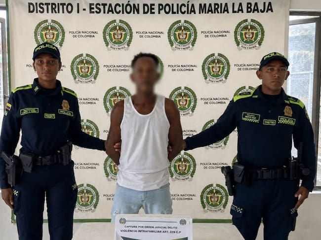 Neider Gómez Álvarez, capturado. // Policía de Bolívar