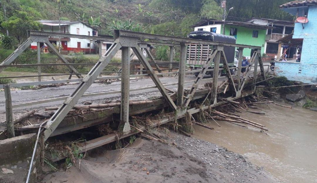 Vía a la vereda El Trébol de Chinchiná, Caldas. Imagen archivo.