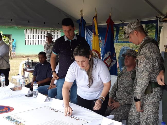 La Armada entrega 4 áreas libres de sospecha de minas en Montes de María