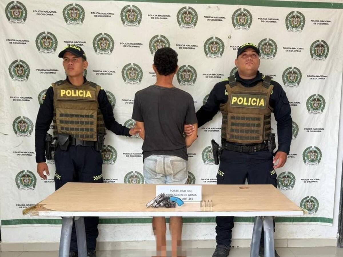 En Arjona- Bolívar capturaron a ‘El Mono’ con un arma de fuego ilegal