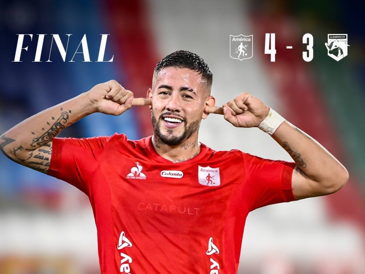 América, con 10 jugadores, derrotó a Llaneros en un partidazo