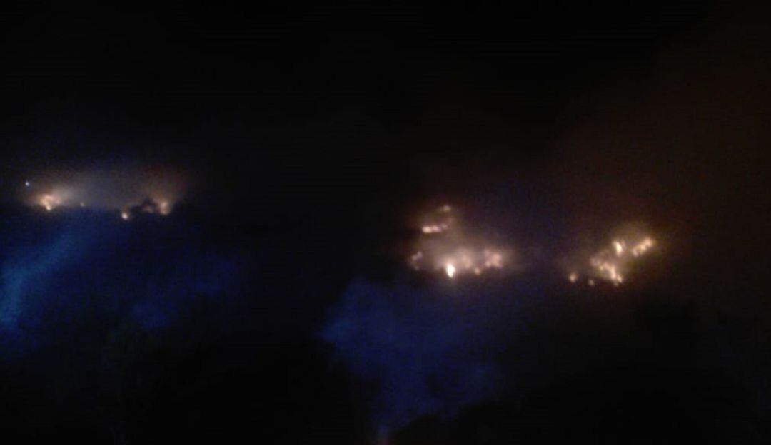 Incendio en el Nevado del Ruíz