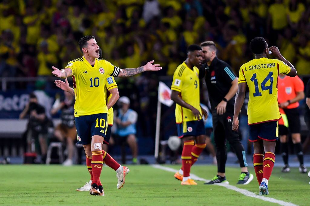 Selección Colombia durante un partido de Eliminatorias / Getty Images