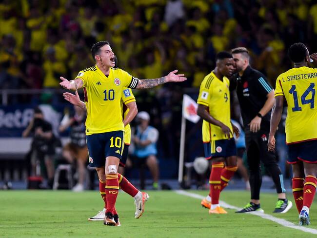 Selección Colombia durante un partido de Eliminatorias / Getty Images