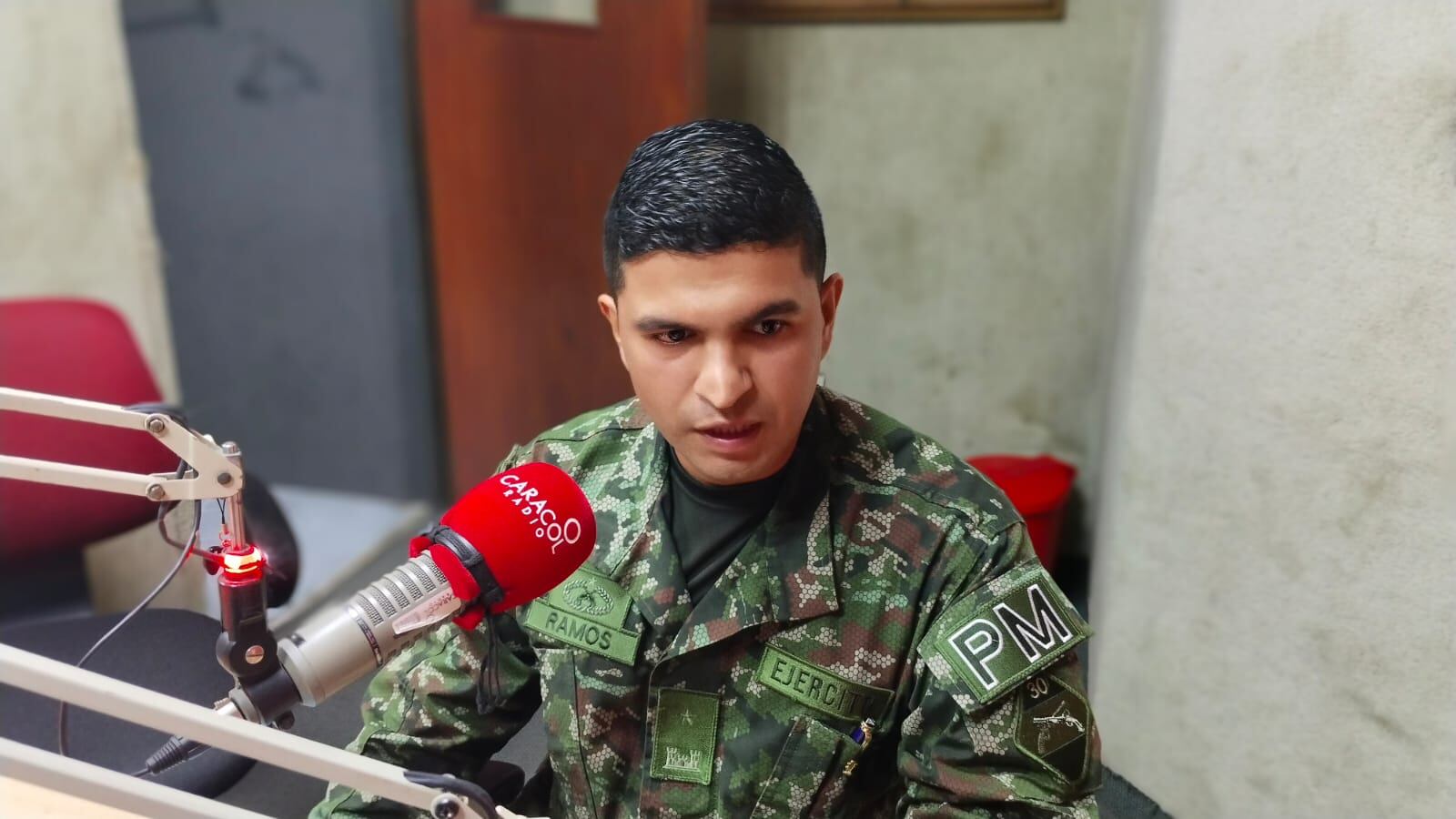 Subteniente Miguel Ramos, miembro del comité de incorporación Batallón N°30 de Policía Militar / Foto: Caracol Radio