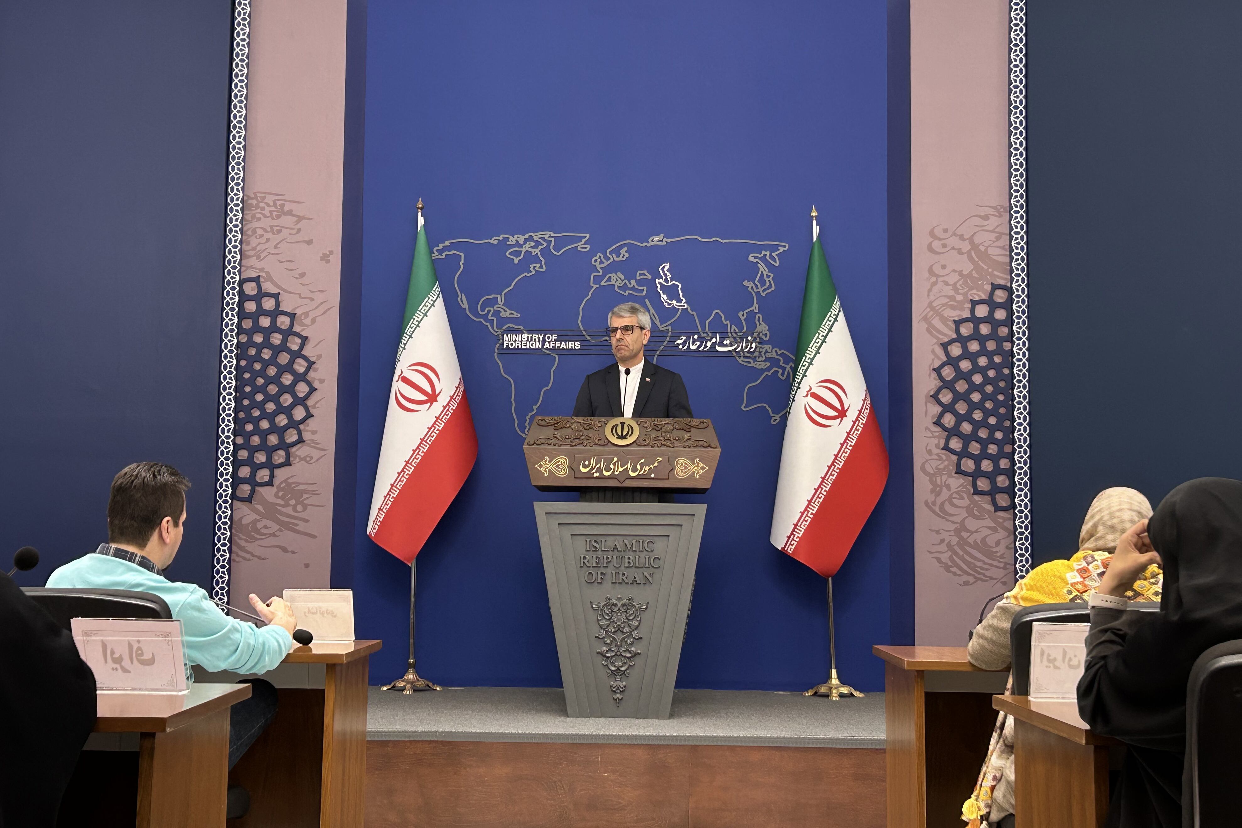 Ismail Baghaei, portavoz del Ministerio de Asuntos Exteriores de Irán. (Photo by Ahmet Dursun/Anadolu via Getty Images)