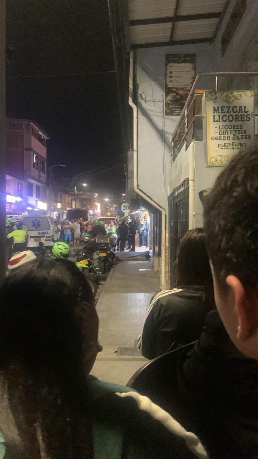 Presunto homicidio cerca al barrio La Pradera en Villamaría donde fue asesinado el administrador de una discoteca. Foto: Sucesos Manizales.