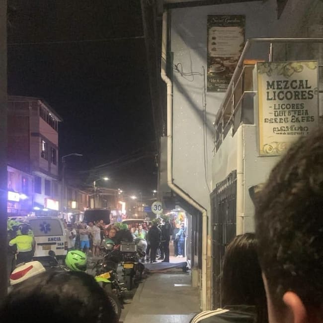 Presunto homicidio cerca al barrio La Pradera en Villamaría donde fue asesinado el administrador de una discoteca. Foto: Sucesos Manizales.
