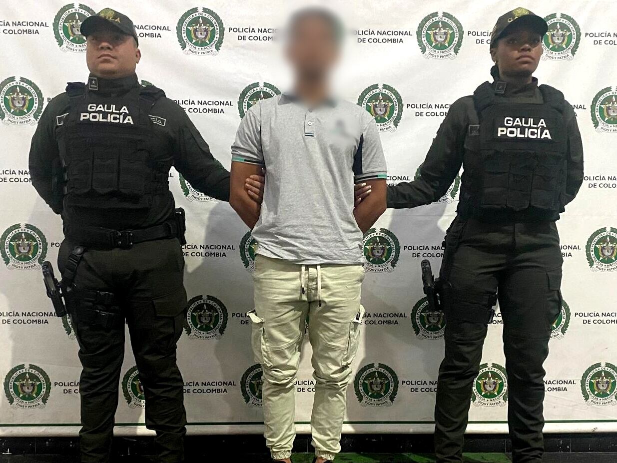 Alias Argenis, exigía criptomonedas como pago de extorsión- foto policía Antioquia