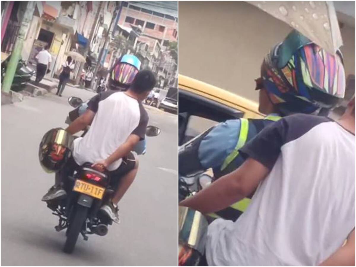 Perdió su pasantía por andar uniformado y con parrillero sin casco en Ibagué
