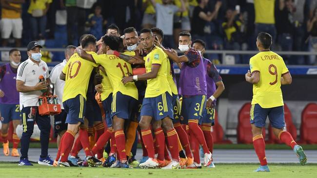 Selección Colombia en el partido ante Bolivia