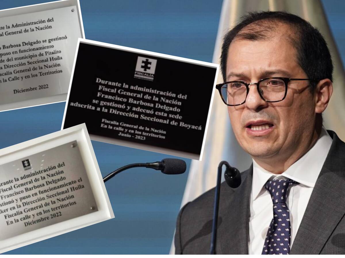 Tribunal ordenó a la Fiscalía desmontar placas que exaltan “legado” del exfiscal Barbosa