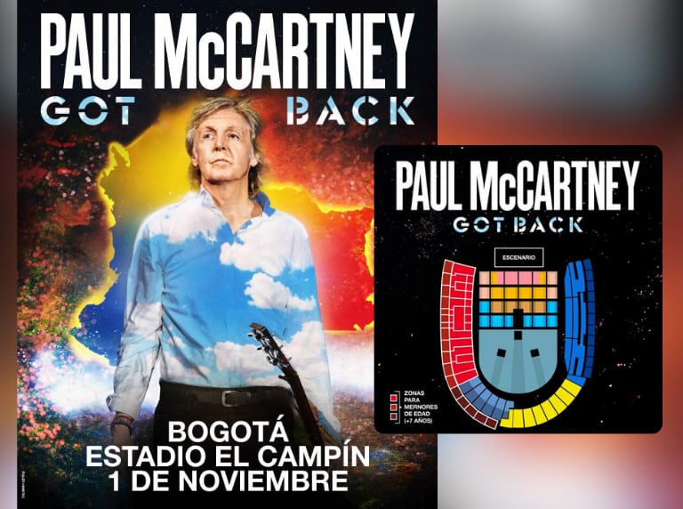 Paul McCartney volverá a Colombia con su gira 'Got Back'