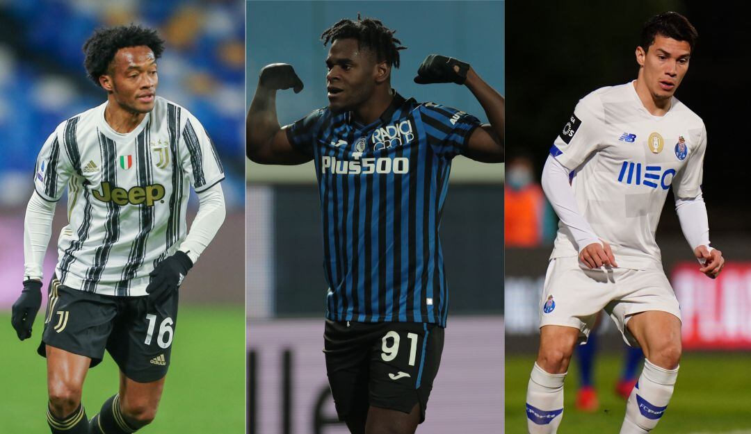 Juan Guillermo Cuadrado, Duván Zapata y Mateus Uribe