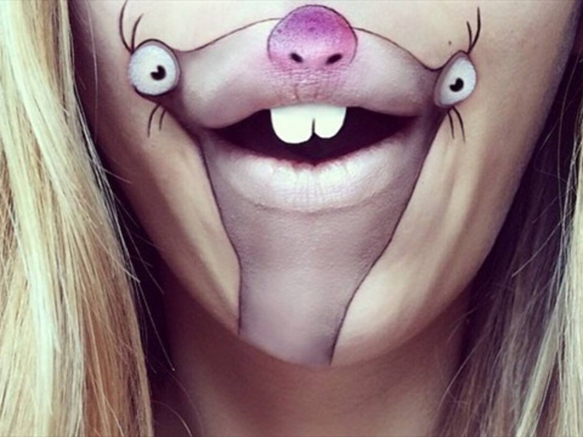 Laura Jenkinson, la maquilladora que se pinta caricaturas en la boca