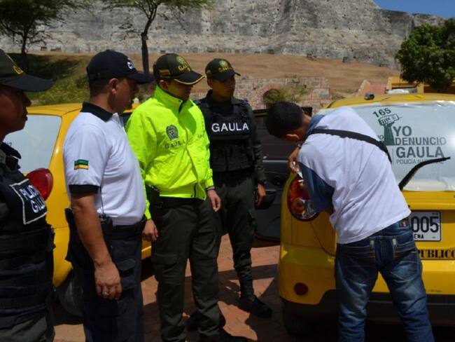 Taxistas de Cartagena se unieron a campaña contra la extorsión