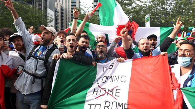 Hasta mil hinchas podrán viajar desde Italia a la final de la Eurocopa
