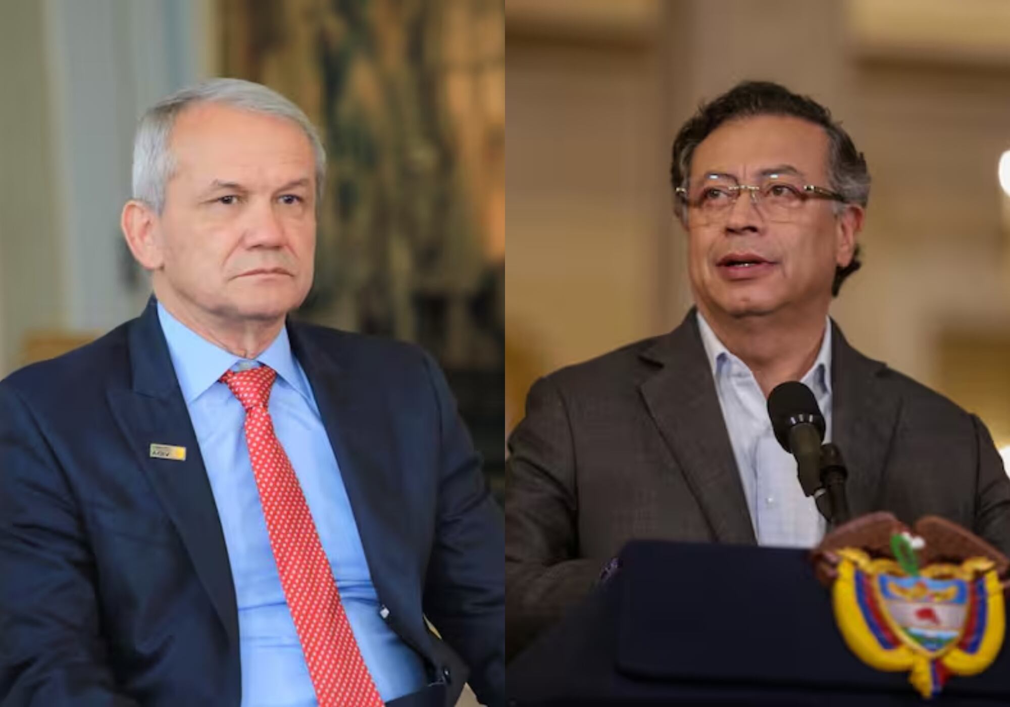 Carlos Ramón González y Gustavo Petro.