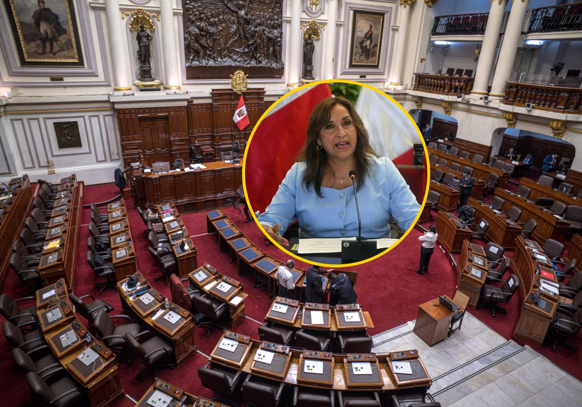 Congreso de Perú aprueba juicio político de destitución de presidenta Boluarte. Foto: EFE/ AFP.