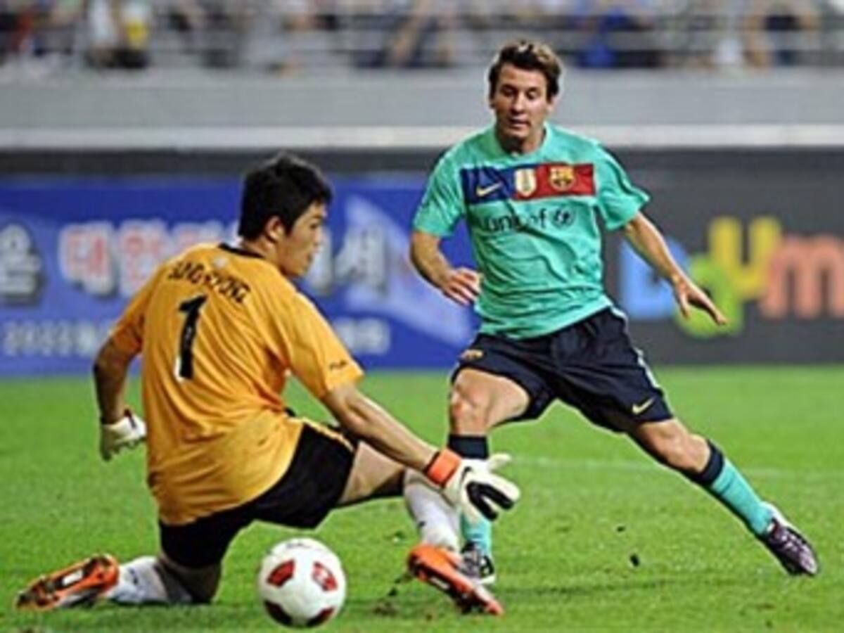 Messi no defrauda y protagoniza la goleada ''culé'' en Corea del Sur
