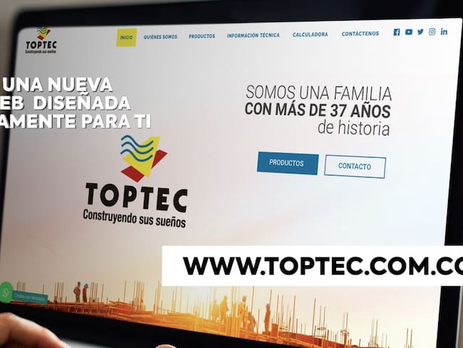 Renovado, así se encuentra Toptec con el lanzamiento de su nueva página web