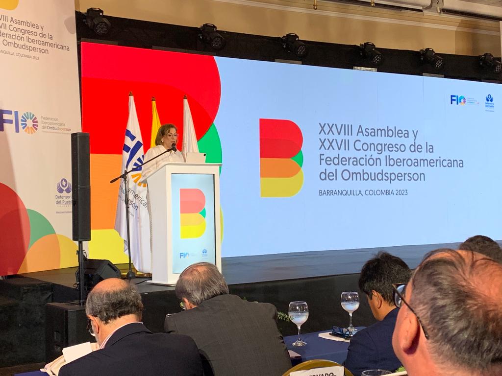 Procuradora Margarita Cabello durante encuentro de defensores del Pueblo de Iberoamérica en Barranquilla./ Foto: Caracol Radio