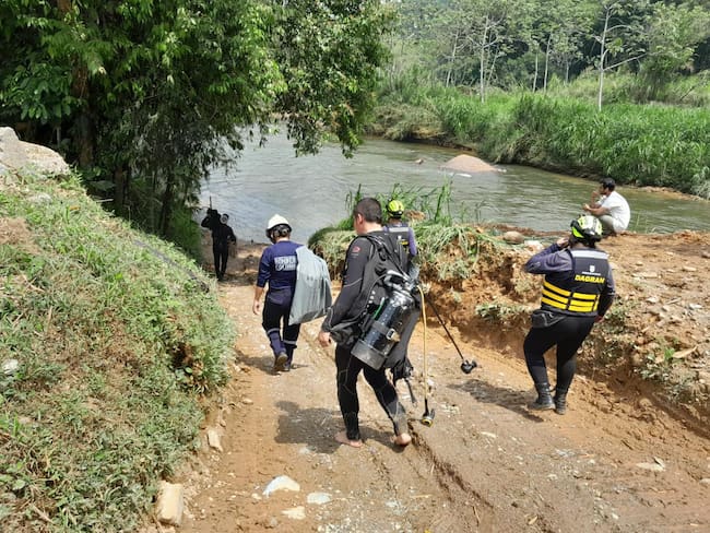 Adulto mayor ahogado- foto bomberos San Rafael
