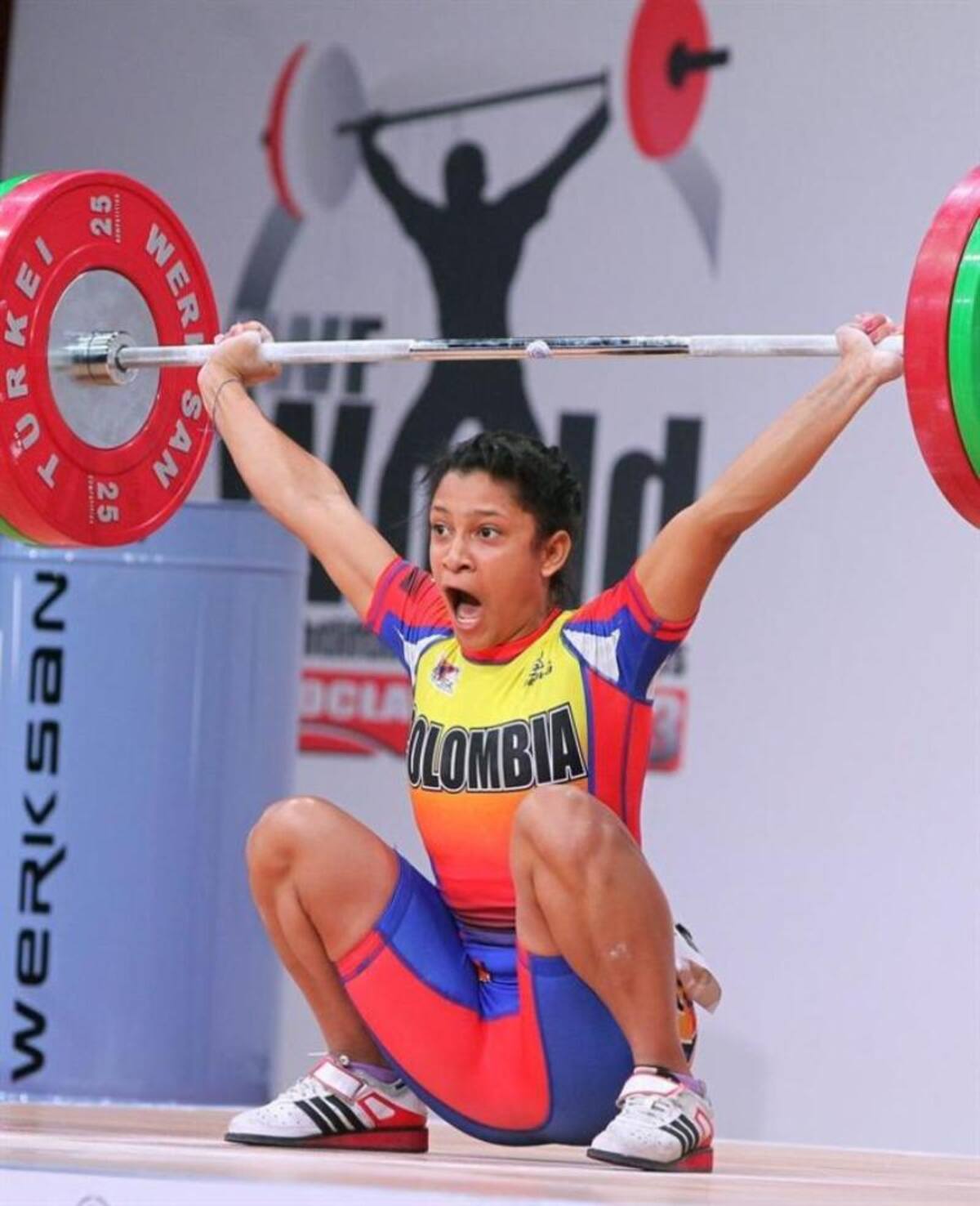 Margarita Rosa Mercado fue séptima en la categoría de 53 kilos, al acumular 195 kilos.