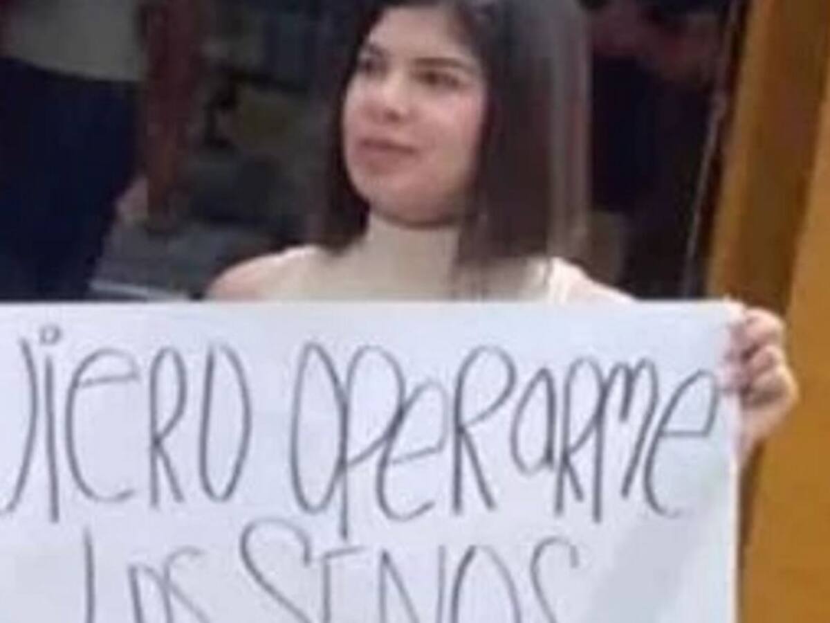 ¡De no creer! Mujer pide plata en la calle para poderse operar el pecho