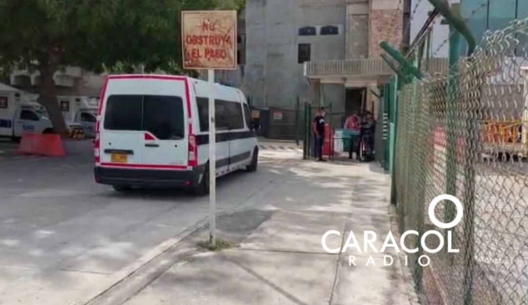 Vehículo que traslada a Eduardo Pulgar