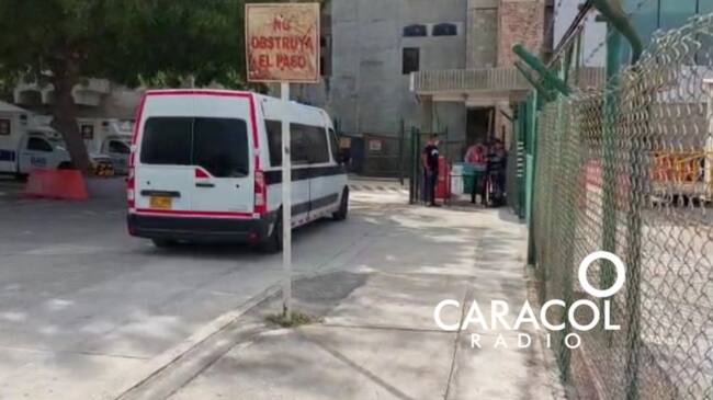 Vehículo que traslada a Eduardo Pulgar