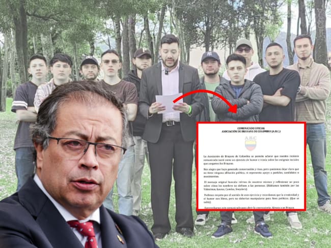 Gustavo Petro (Colprensa); Asociación de Brayan de Colombia (A.B.C.) y comunicado oficial (Fotos: Tomadas de redes sociales de 'El Brayan').