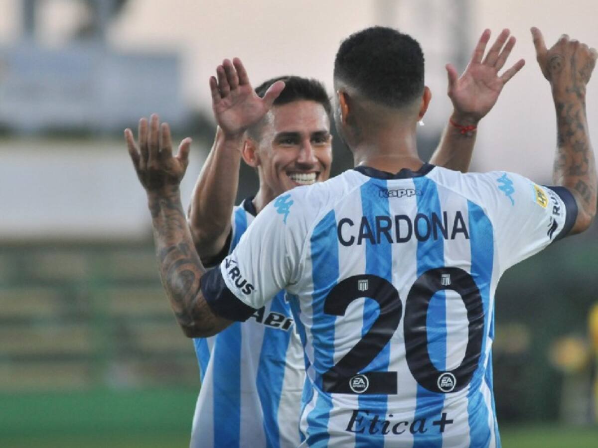 Edwin Cardona marcó su primer gol con la camiseta de Racing
