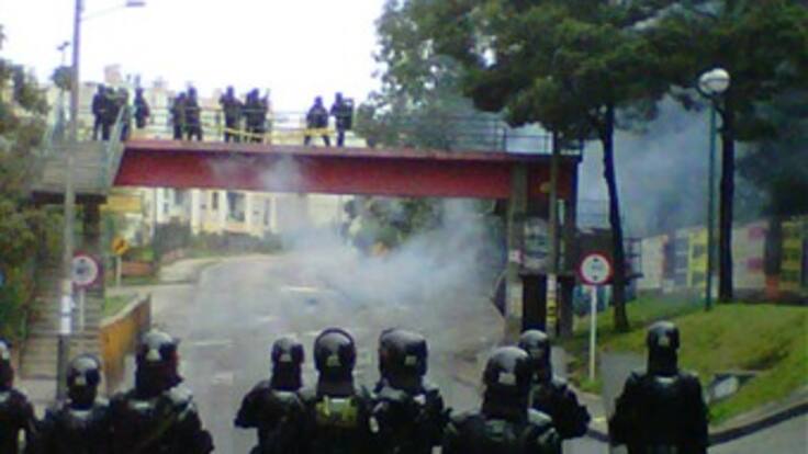Manifestaciones universitarias colapsaron el centro de Bogotá