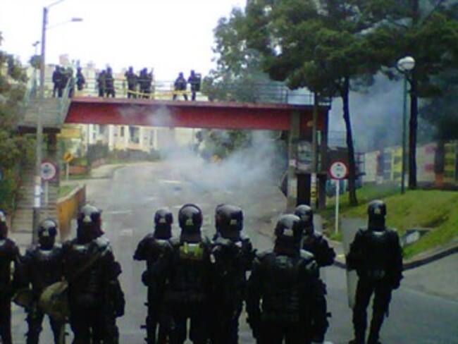 Manifestaciones universitarias colapsaron el centro de Bogotá
