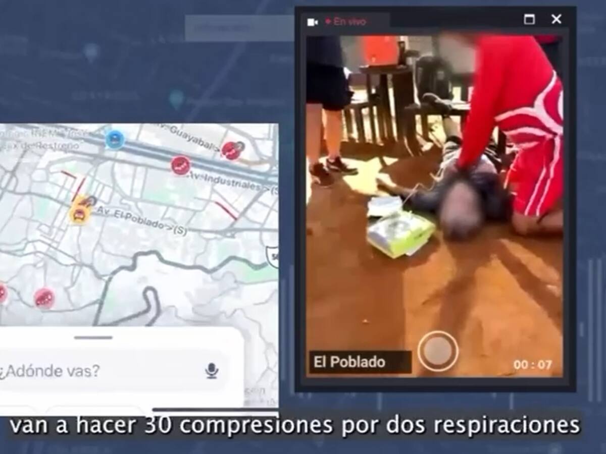 Por videollamada le salvaron la vida a un ciudadano en Medellín. Vea aquí el video