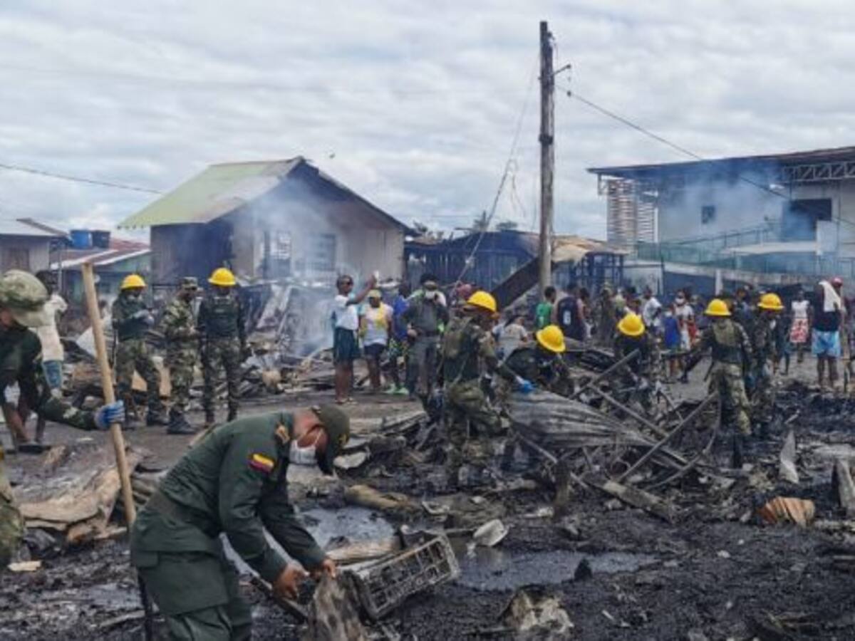 Soldados apoyan tareas de remoción en Riosucio