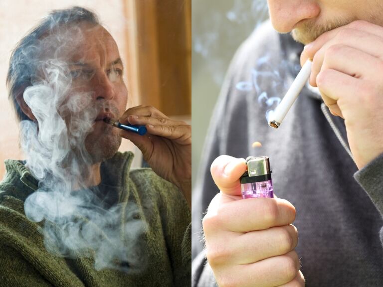 Imágenes de referencia del vaper vs. cigarrillo // Fotos: Getty Images