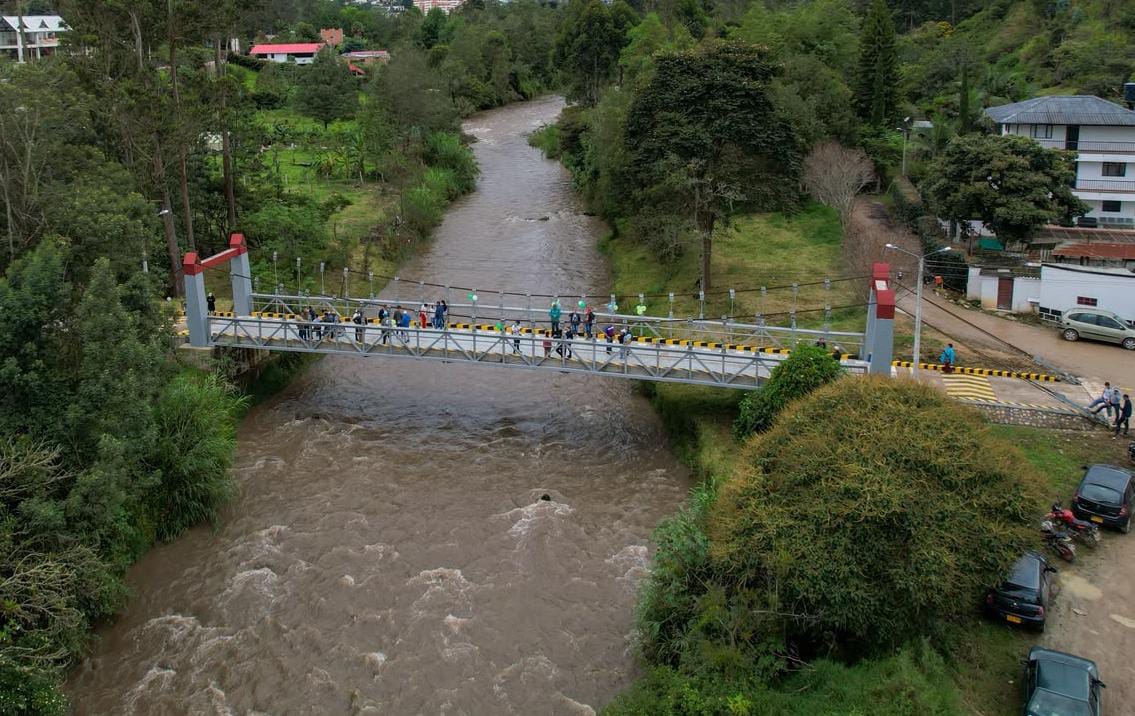 El puente Las Palmas conecta a los municipios de Jenesano y Ramiriquí en la provincia Márquez en Boyacá / Foto: Prensa Alcaldía de Ramiriquí.