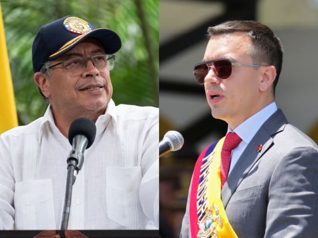 Gustavo Petro y Daniel Noboa. Foto: (Photo by: Juan J. Eraso/Long Visual Press/Universal Images Group via Getty Images) / (Photo by Felipe Stanley/Agencia Press South/Getty Images)