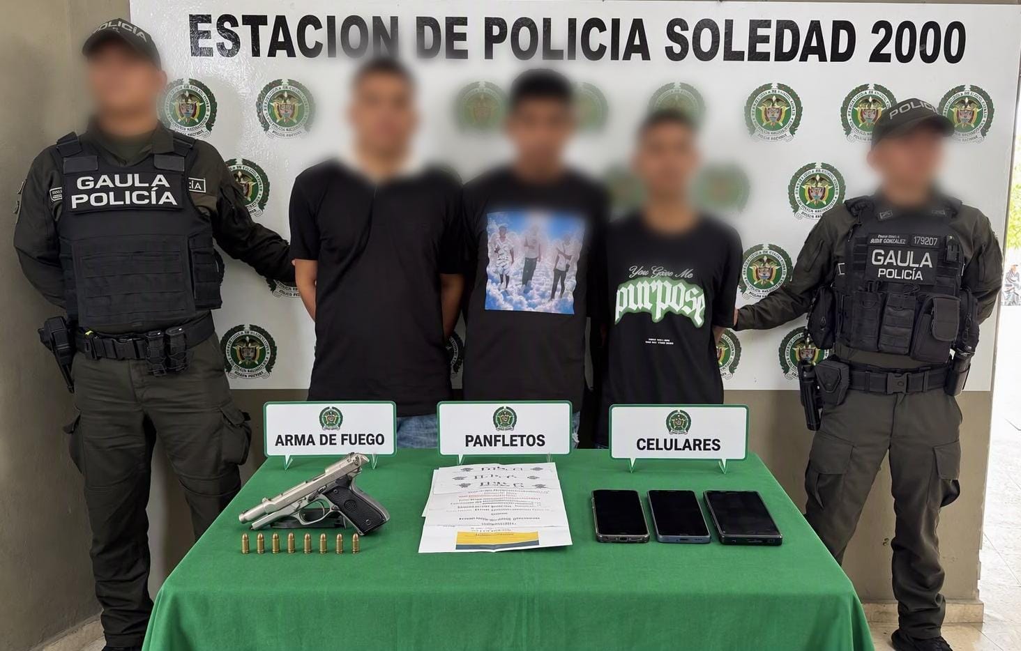 Capturan a tres sospechosos de quemar fachadas de negocios para presionar pagos extorsivos en Soledad