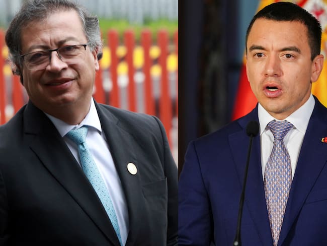 Gustavo Petro, presidente de Colombia y Daniel Noboa, presidente de Ecuador. Foto: Jose Luis Torales/NurPhoto via Getty Images/ Francisco J. Olmo/Europa Press via Getty Images