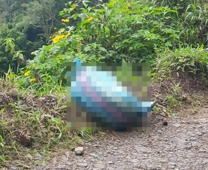Cuerpo hallado encostalado en Támesis, Antioquia. Foto cortesía.
